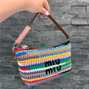 NWT Miu Miu Multicolor Crochet Bag